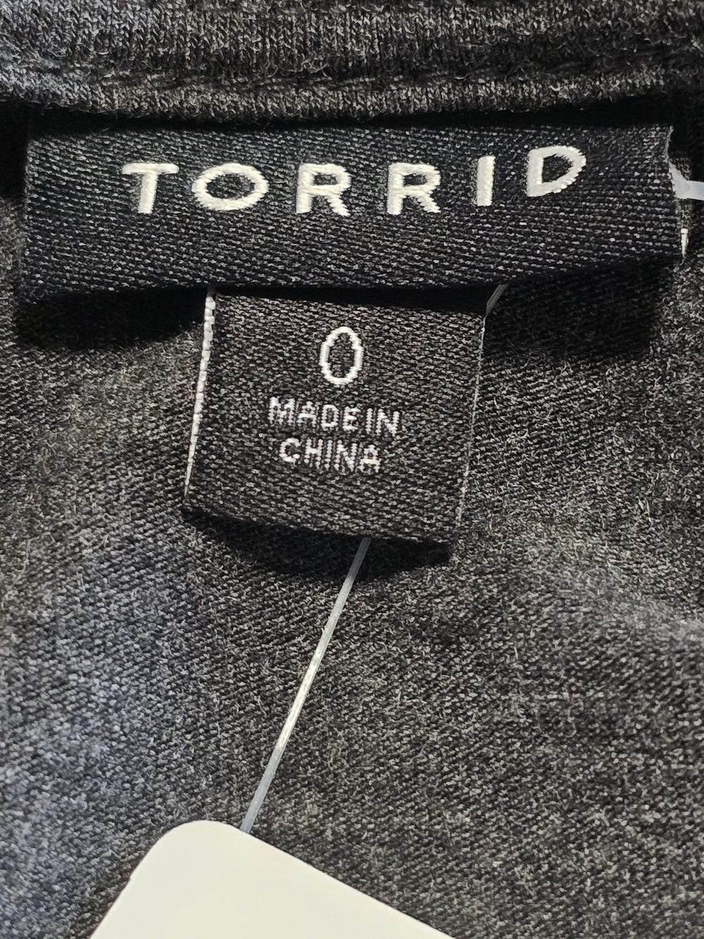 Torrid Midi Jersey Cross Back Slit Skirt Charcoal Heather Grey Size 0, L, 12 NEW - Picture 10 of 12
